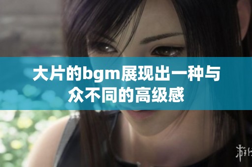 大片的bgm展现出一种与众不同的高级感