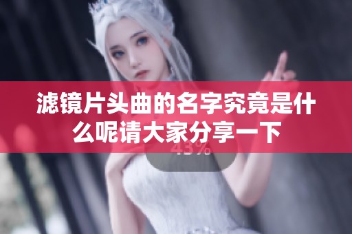 滤镜片头曲的名字究竟是什么呢请大家分享一下