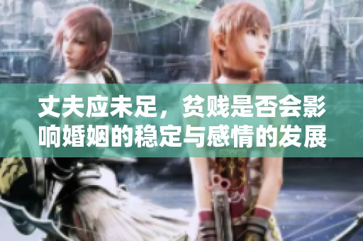 丈夫应未足，贫贱是否会影响婚姻的稳定与感情的发展