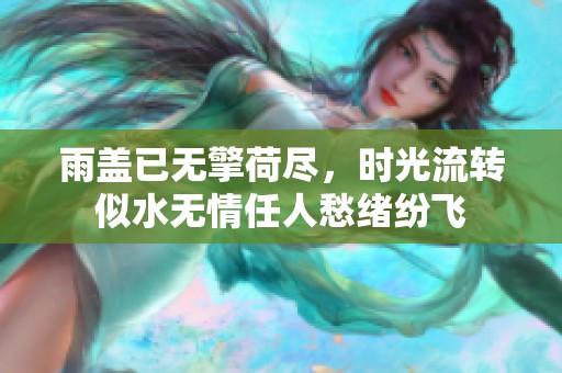 雨盖已无擎荷尽，时光流转似水无情任人愁绪纷飞
