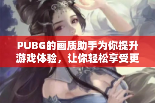 PUBG的画质助手为你提升游戏体验，让你轻松享受更清晰的画面效果