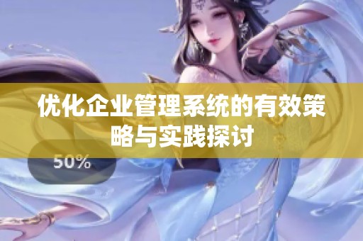 优化企业管理系统的有效策略与实践探讨