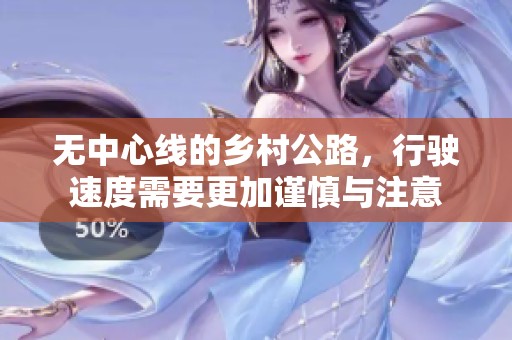 无中心线的乡村公路，行驶速度需要更加谨慎与注意