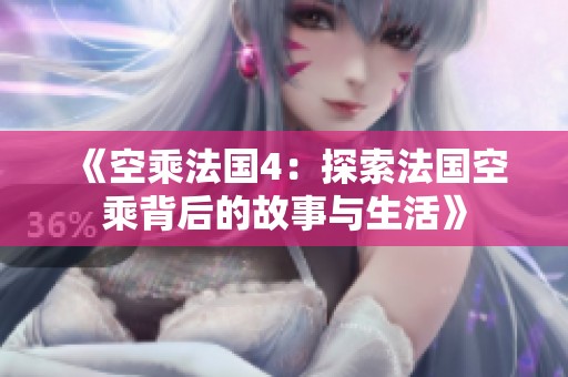 《空乘法国4：探索法国空乘背后的故事与生活》