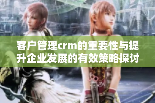 客户管理crm的重要性与提升企业发展的有效策略探讨