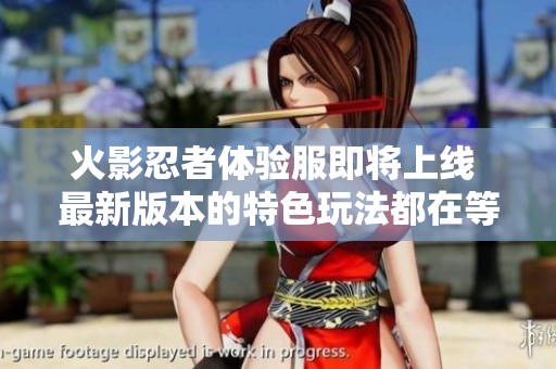 火影忍者体验服即将上线 最新版本的特色玩法都在等你体验