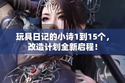 玩具日记的小诗1到15个，改造计划全新启程！