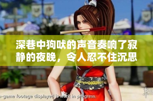 深巷中狗吠的声音奏响了寂静的夜晚，令人忍不住沉思