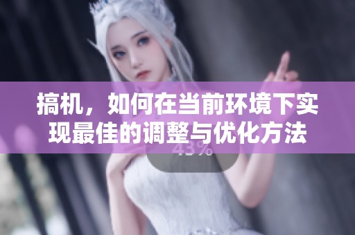 搞机，如何在当前环境下实现最佳的调整与优化方法